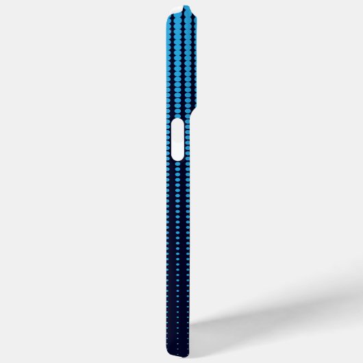 モノグラムブルーハーフトーンモダンイニシャルパーソナライズされた Case-Mate iPhoneケース (裏面 / 右)