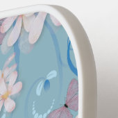 モノグラムブルーバタフライフローラ ピックルボールラケット (左詳細)