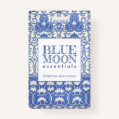 モノグラムブルーパターン必須油SoapsギフトCa バッジ (正面)