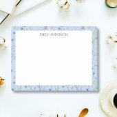 モノグラムブルーパープルかわいらしワイルドフラワーフローラ ポストイット