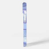 モノグラムブルーパープルシルバーグリッターアゲートマーブル Case-Mate iPhoneケース (裏面 / 左)