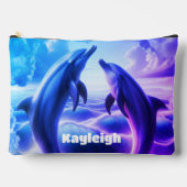 モノグラムブルーパープルドルフィンズ海 | アクセサリーポーチ (正面)