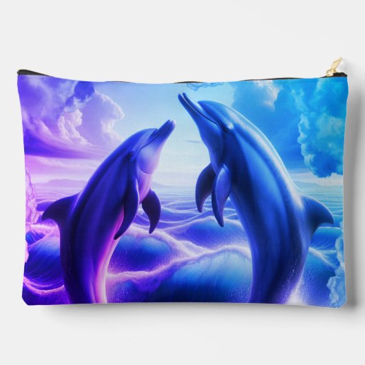 モノグラムブルーパープルドルフィンズ海 | アクセサリーポーチ (裏面)