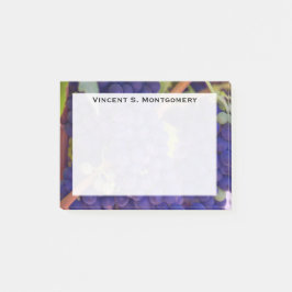 モノグラムブルーパープルブドウつる植物 ポストイット