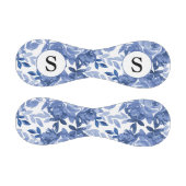 モノグラムブルーフローラルパターン植物学 野球ボール (パネル)