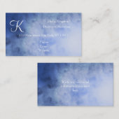 モノグラムブルーホワイトウォータートレンディー 名刺 (正面/裏面)