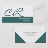 モノグラムブルーホワイトコンサルタントの名刺 名刺 (正面/裏面)