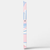 モノグラムブルーホワイトピンクマーブルスワール Case-Mate iPhoneケース (裏面 / 左)