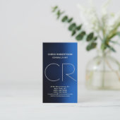 モノグラムブルーホワイト名刺 名刺 (スタンド正面)