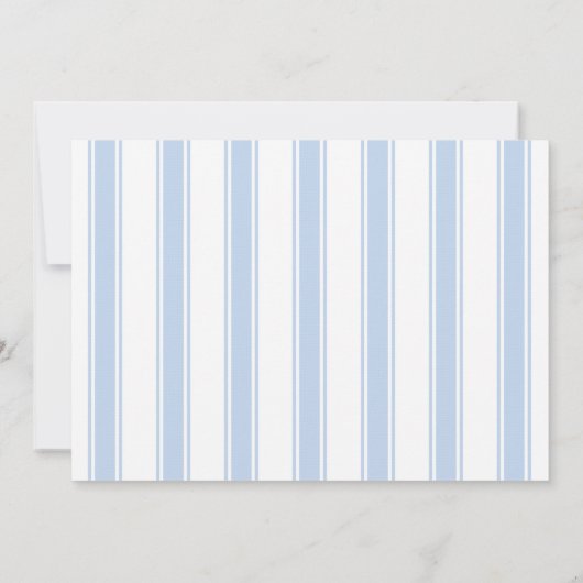 モノグラムブルーボウウェルカム男の赤ちゃん写真 案内状 (裏面)