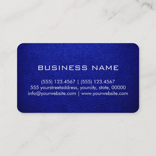 モノグラムブルーレザールック 名刺 (裏面)