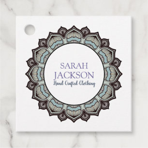 モノグラムブルー手作り衣料品デザイナー製品 フェイバータグ