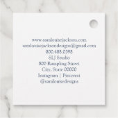 モノグラムブルー手作り衣料品デザイナー製品 フェイバータグ (裏面)