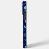 モノグラムブルー新月パターン Case-Mate iPhoneケース (裏面 / 左)