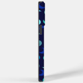 モノグラムブルー新月パターン Case-Mate iPhoneケース (裏面 / 右)