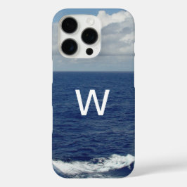 モノグラムブルー海ふわふわ雲 iPhone 16 PROケース