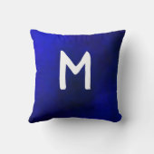 モノグラムブルー血漿 クッション (裏面)