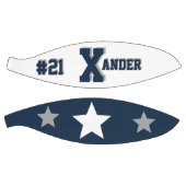 モノグラムブルー、グレー、および白 バスケットボール (パネル)