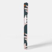 モノグラムブルー、グレー、オレンジの抽象芸術アートパターン Case-Mate iPhoneケース (裏面 / 右)