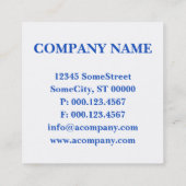 モノグラムブルー スクエア名刺 (裏面)