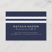 モノグラムブルー/フローラパタストライプーン 名刺 (裏面)