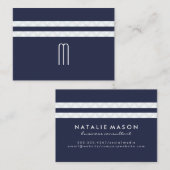 モノグラムブルー/フローラパタストライプーン 名刺 (正面/裏面)