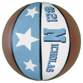 モノグラムブルー&ホワイト バスケットボール (縦)