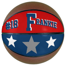 モノグラムブルー、レッド、グレー バスケットボール