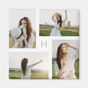 モノグラムブロック編集可能カラーフォトマグネット マグネット