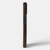 モノグラムブロンズ茶色ブラシ仕上げ金属 Case-Mate iPhoneケース (裏面 / 右)