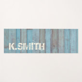 モノグラムブ素朴ルービーチ木製パネル ヨガマット (正面(横))