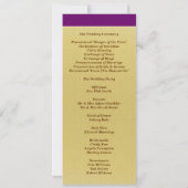 モノグラムプラムパープル結婚式 プログラム招待状 招待状 (裏面)