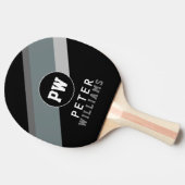 モノグラムプレイヤー名クール黒モダン 卓球ラケット (横)