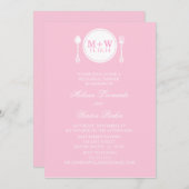 モノグラムプレートリハーサルディナー招待状 招待状 (正面/裏面)