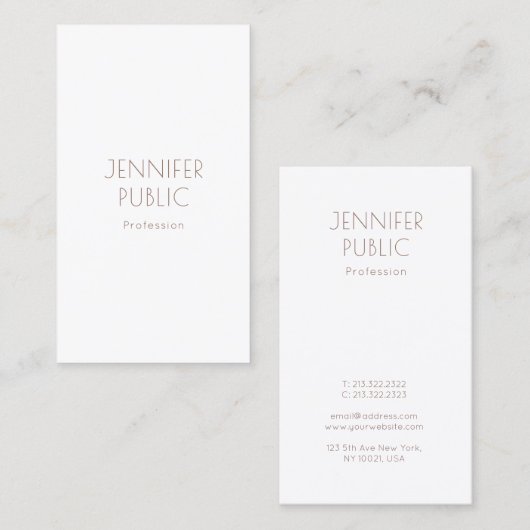 モノグラムプレーンエレガントモダンデザインプロフェッショナル 名刺 (正面/裏面)