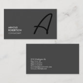 モノグラムプレーングレートレンディーシックな名刺 名刺 (正面/裏面)