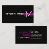 モノグラムプレーンブラックフモダンリット 名刺 (正面/裏面)