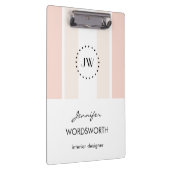 モノグラムプロフェッショナルエレガントパステルクリップボード クリップボード (右)