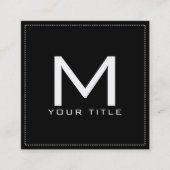 モノグラムプロフェッショナルエレガントブモダンラック スクエア名刺 (正面)