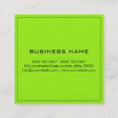 モノグラムプロフェッショナルエレガントモダンライム スクエア名刺 (裏面)