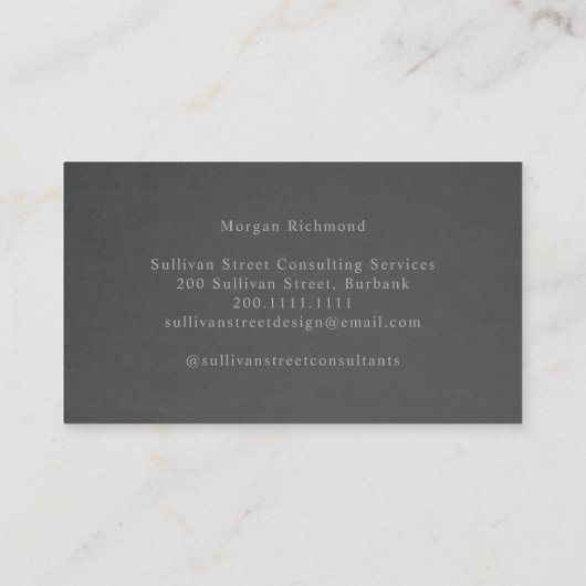 モノグラムプロフェッショナルグレーシルバー 名刺 (裏面)