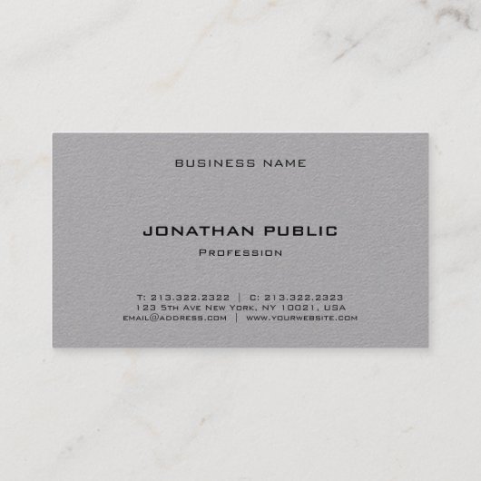 モノグラムプロフェッショナルシンプルテンプレートモダン 名刺 (裏面)