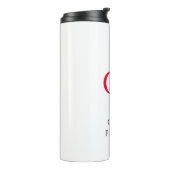 モノグラムプロフェッショナルプレインレッドホワイトイニシャル タンブラー (回転左)