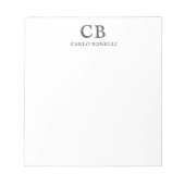 モノグラムプロフェッショナルプレーンシンプルミニマリスト ノートパッド (正面)