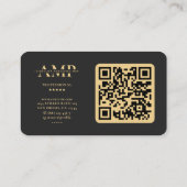 モノグラムプロフェッショナルマーケティングブラックモダン 名刺 (裏面)