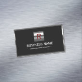 モノグラムプロフェッショナルメタリック縁ど マグネット名刺 (インサイチュ)