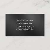 モノグラムプロフェッショナルメタルプレーンシックブラック 名刺 (裏面)