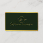 モノグラムプロフェッショナルモダンダスキゴールドフォイル 名刺 (正面)