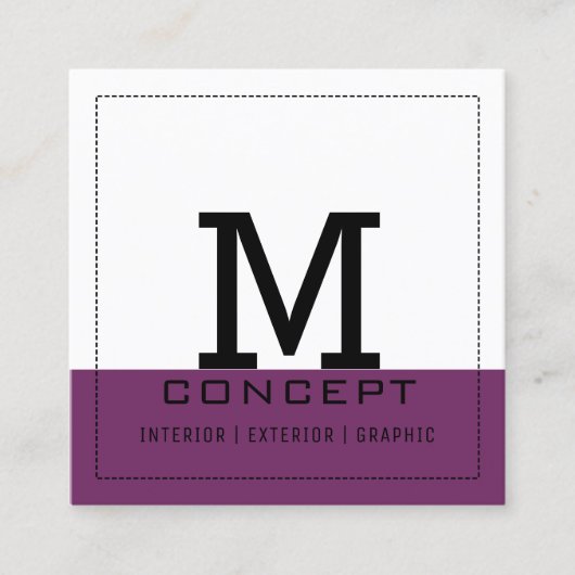 モノグラムプロフェッショナルモダンビザンティン スクエア名刺 (正面)