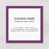 モノグラムプロフェッショナルモダンビザンティン スクエア名刺 (裏面)